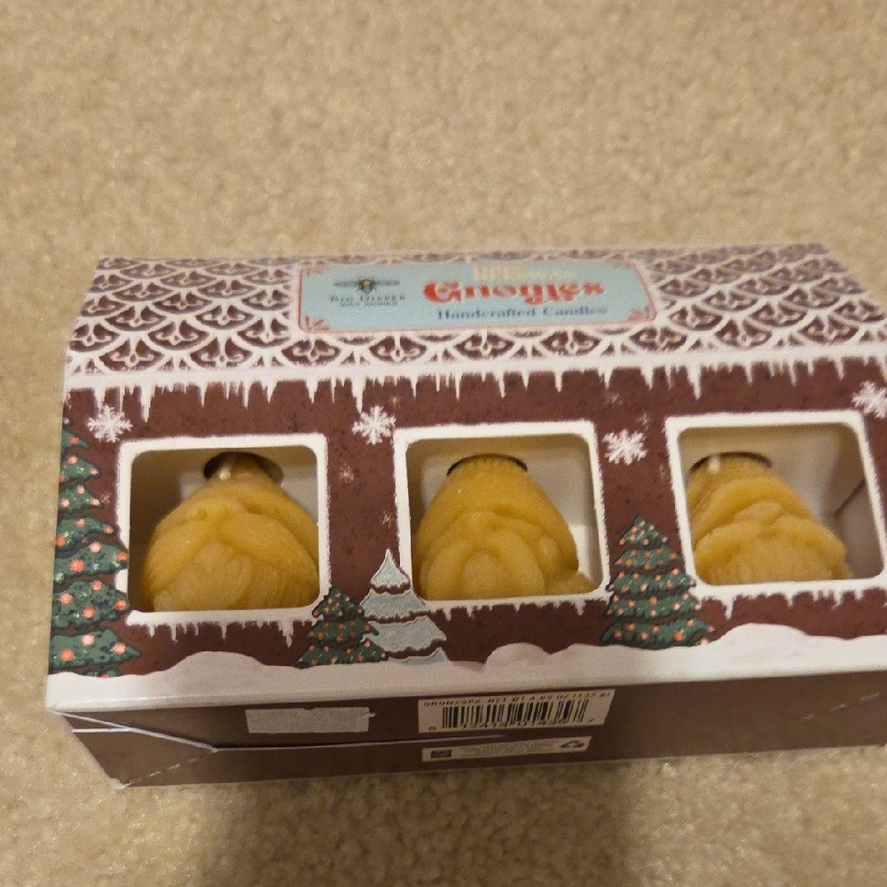 Gnome Festive Candle Trio in Decorative Box